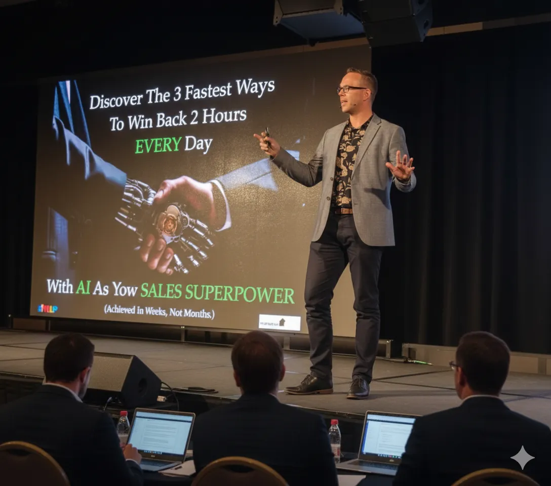 Daren teaching live on stage
