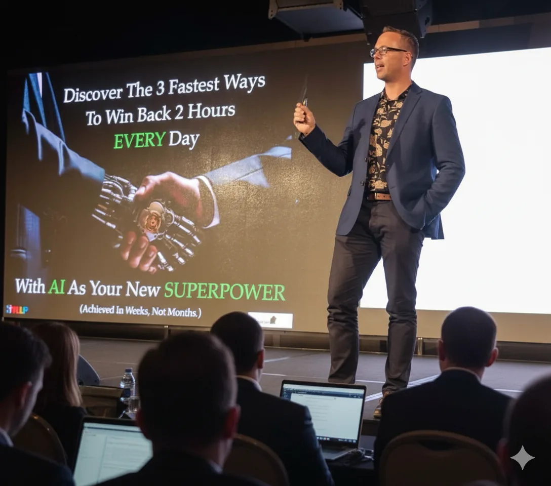Daren Denholm — live keynote, on stage